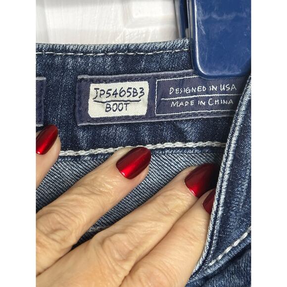 Miss Me jp5465b3 boot cut Jeans embellished Pockets Low Rise - Picture 4 of 13